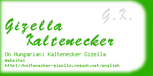 gizella kaltenecker business card